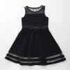 Little Miss Dark Navy Panelled Dress