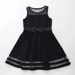 Little Miss Dark Navy Panelled Dress