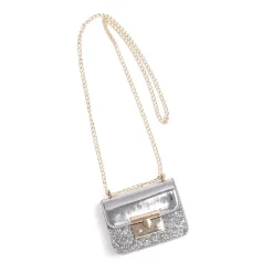 Metallic Silver Glitter Bag