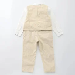 MSIB4172 Toddler Boy Beach Linen 3 Piece Suit