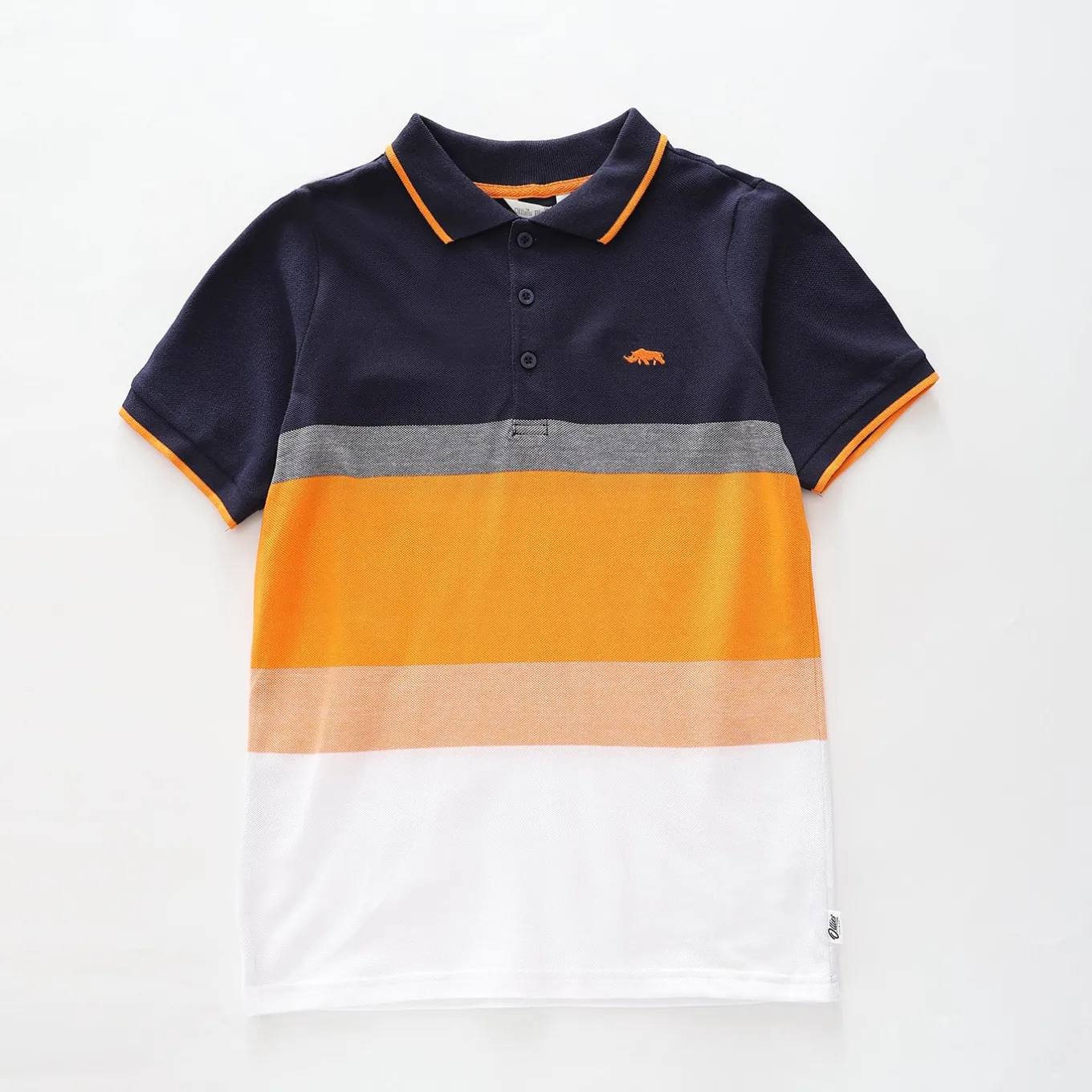 Navy & Orange Polo Shirt