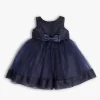 Navy Bow Party Dress