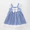 Navy Checked Dress