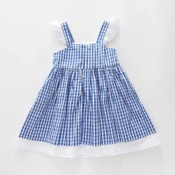 Navy Checked Dress
