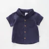 Navy Cheesecloth Shirt