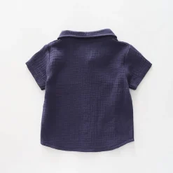 Navy Cheesecloth Shirt