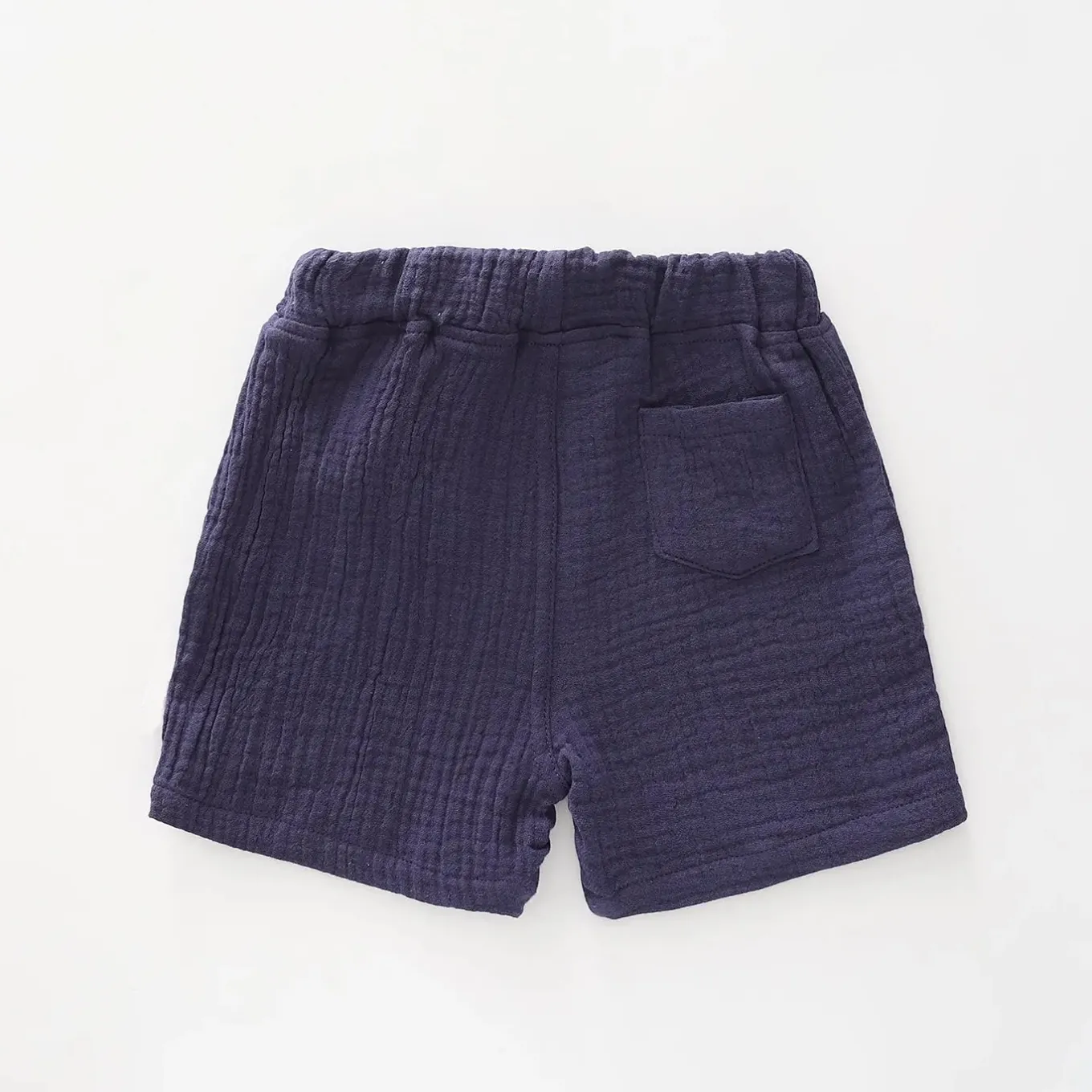 Navy Cheesecloth Shorts