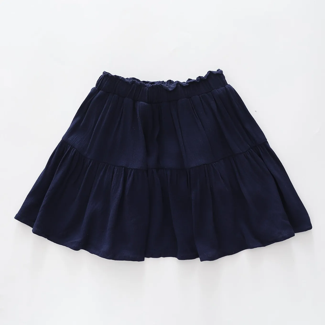 Navy Cheesecloth Skirt