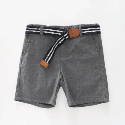 Navy White Melange Shorts