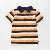 Orange Stripe Polo Tee