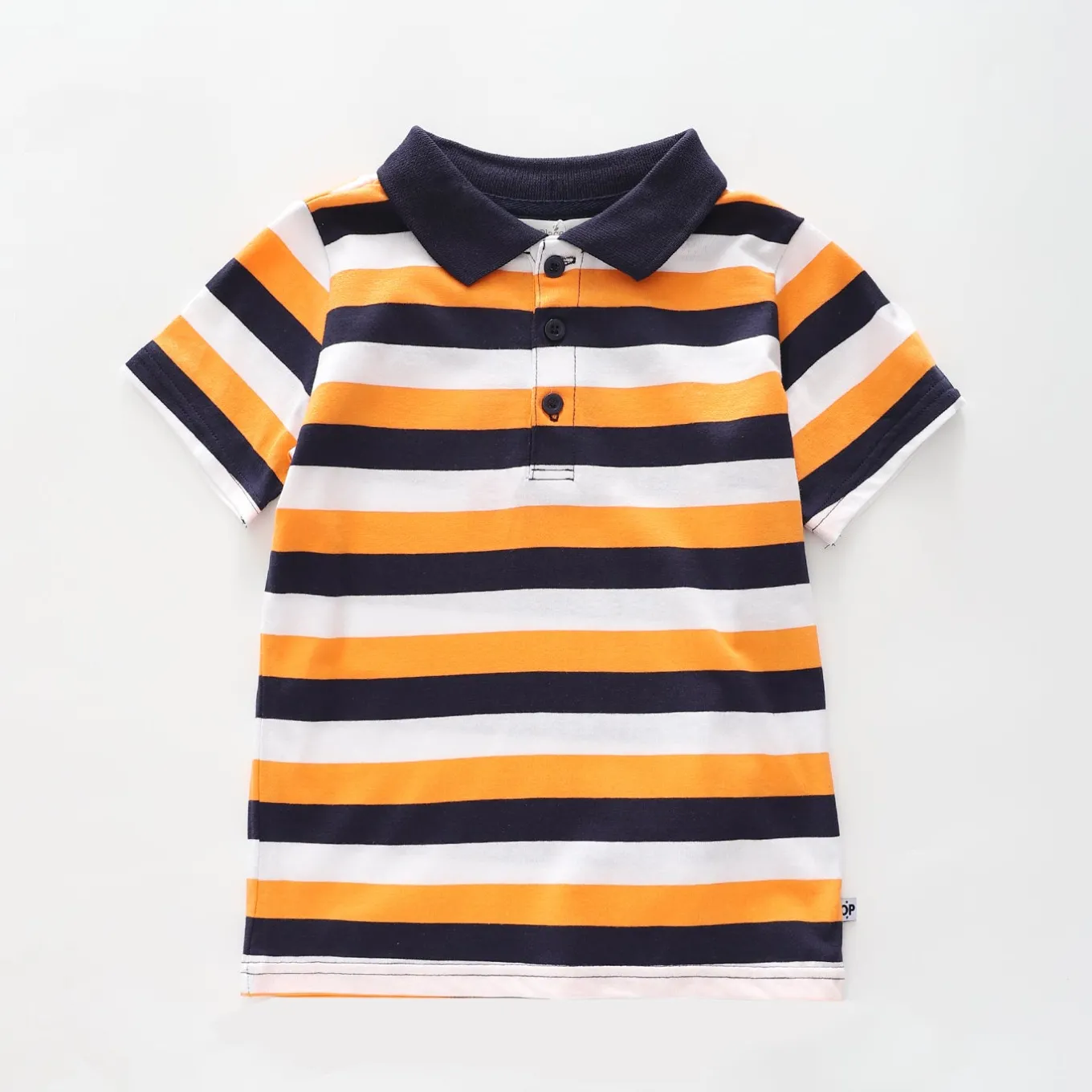Orange Stripe Polo Tee