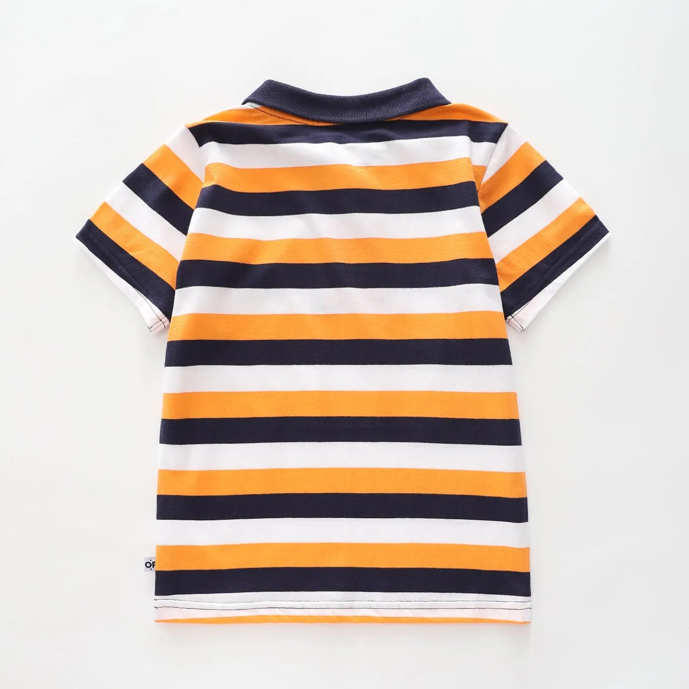 Orange Stripe Polo Tee