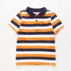 Orange Striped Polo Shirt