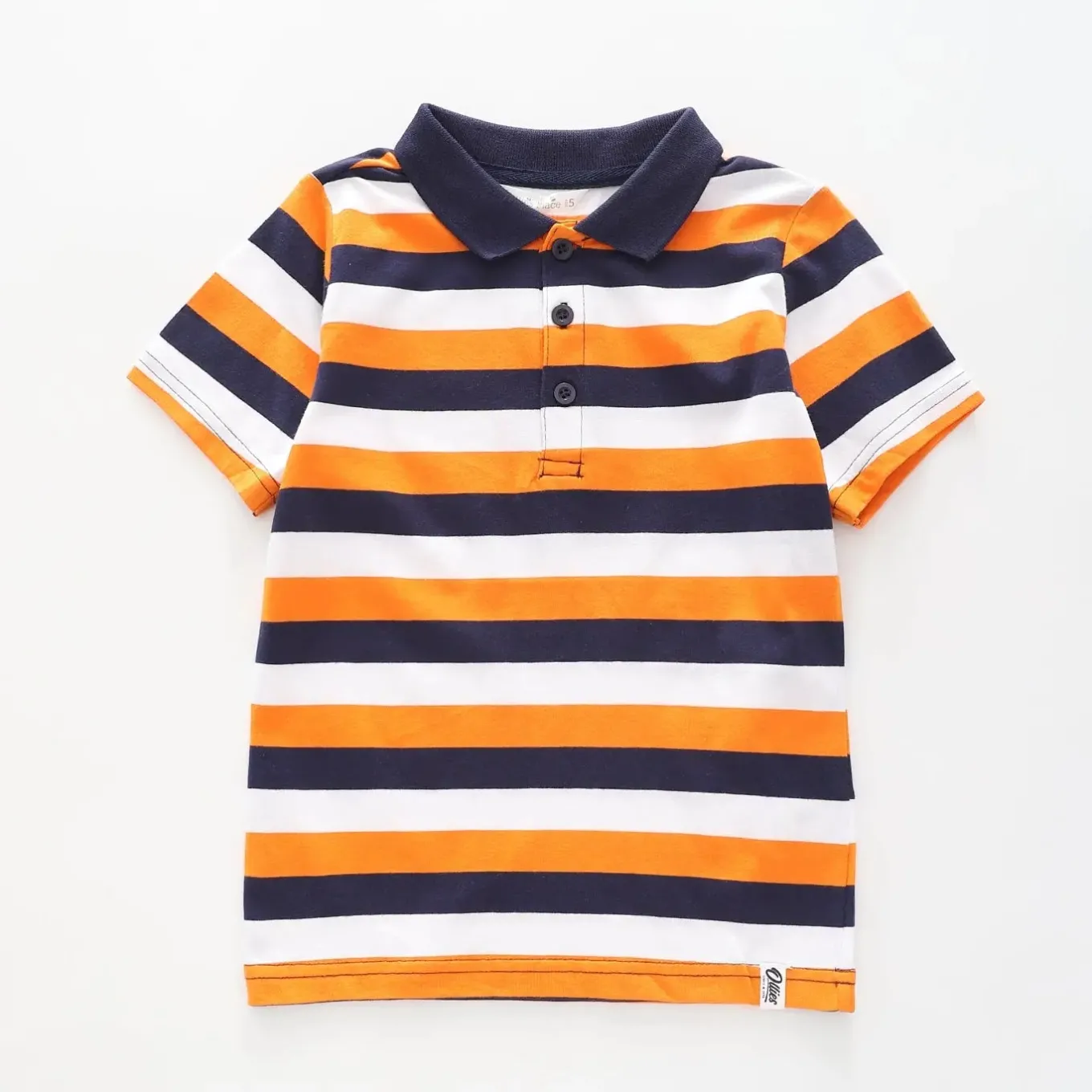 Orange Striped Polo Shirt