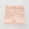 Pastel Peach Denim Shorts
