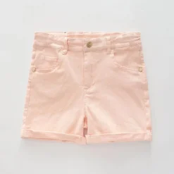 Pastel Peach Denim Shorts