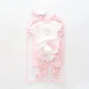 7pc cotton interlock baby gift set Cute bunny print