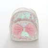 Pearl White Back Pack with Iridescent Multi Coloured Sequin