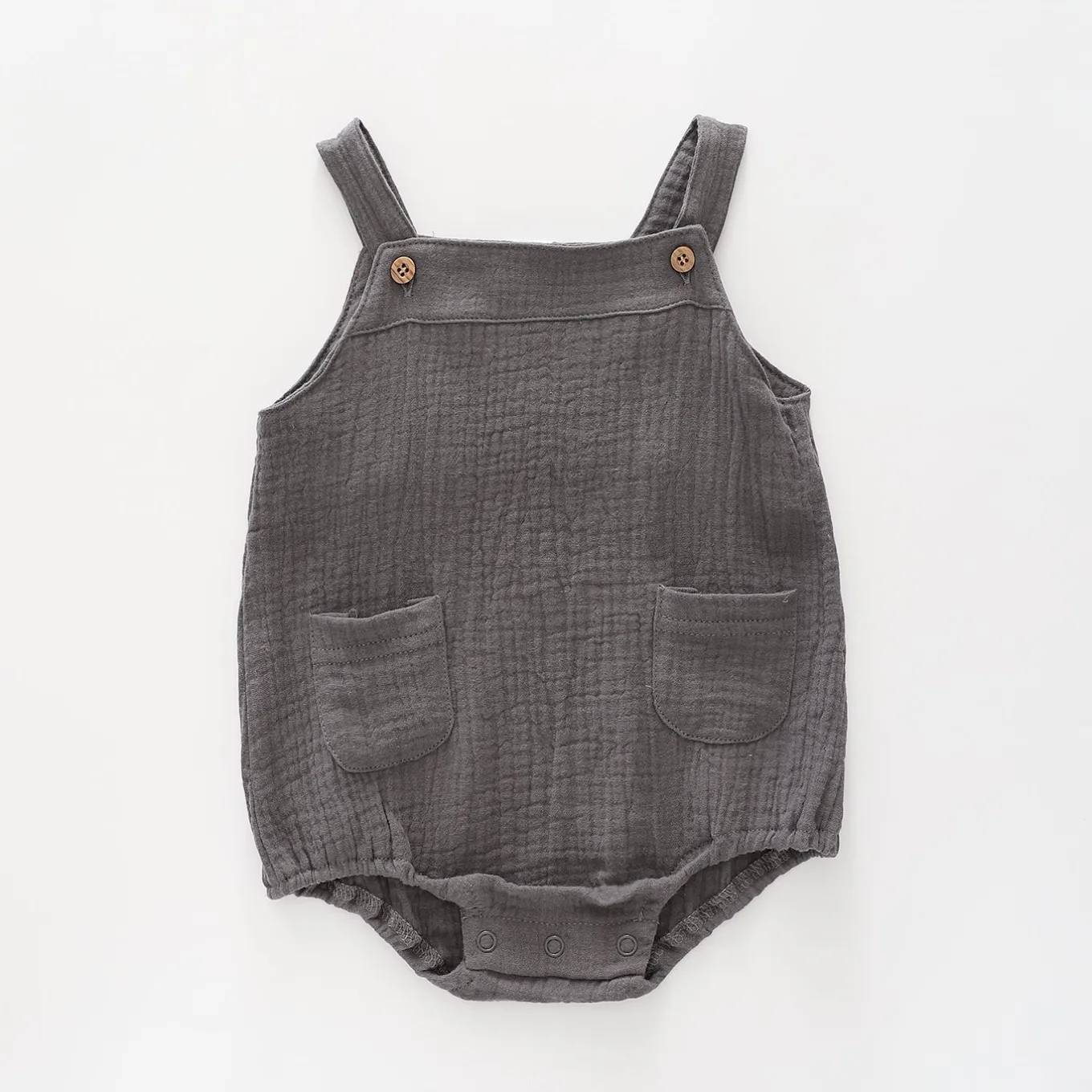 Pewter Cheesecloth Sunsuit