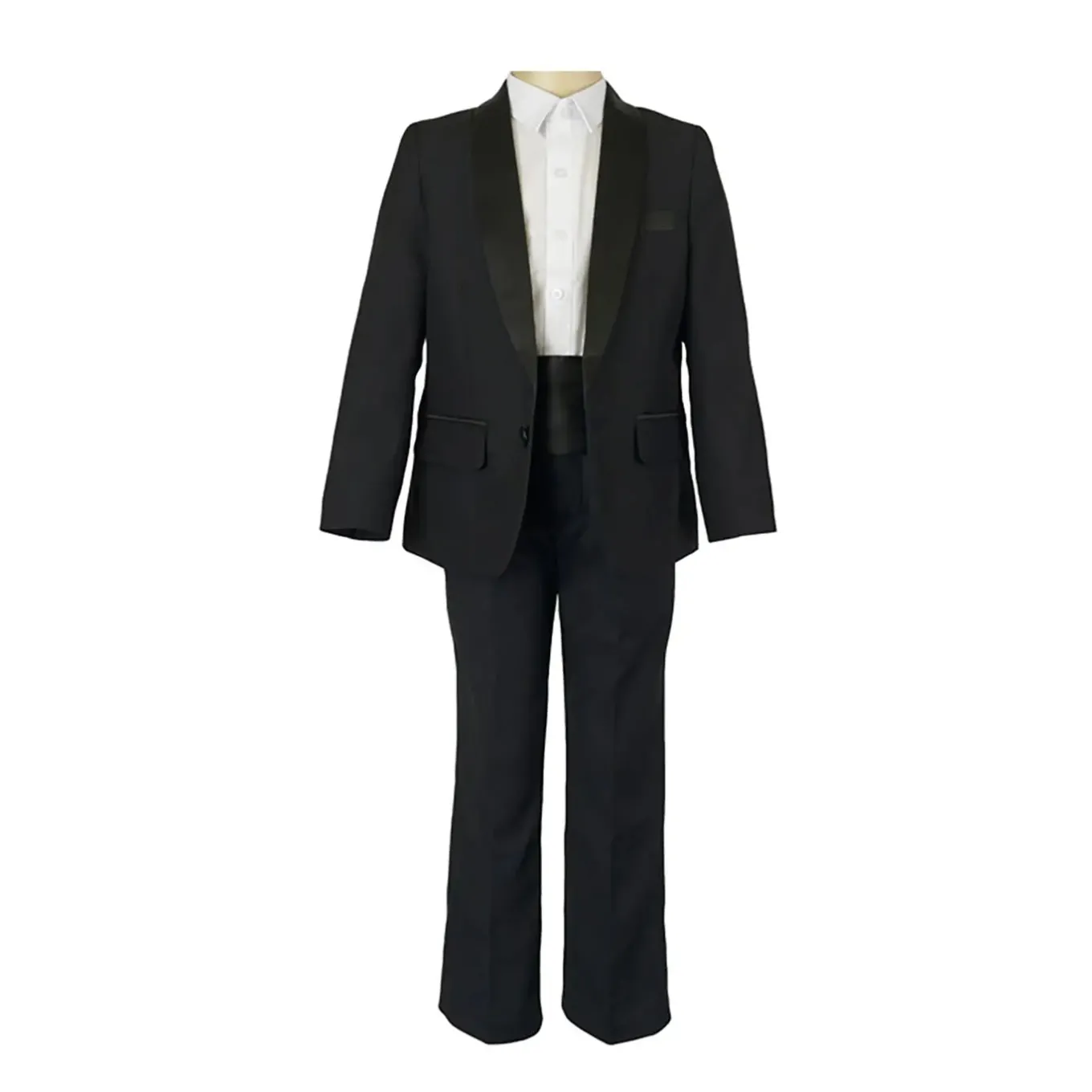 4 Piece Black Tuxedo Suit Set (6mth to 7 yrs)