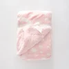 Pink and white spot Plush Blanket