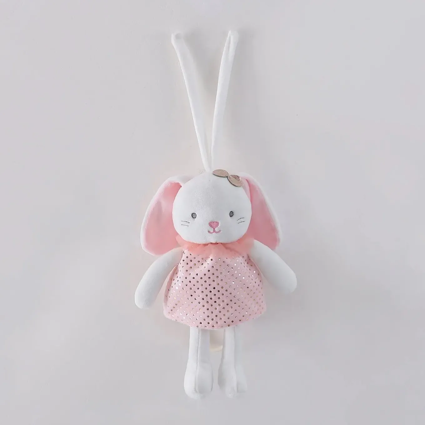 Pink Bunny Musical Pram Toy