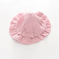 Pink Cheesecloth Sun Hat
