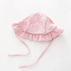 Pink Cheesecloth Sun Hat