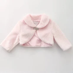 Pink Faux Fur Bolero Stole