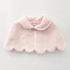 Pink Faux Fur Stole Cape