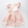Pink Jacquard Party Dress