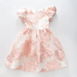 Pink Jacquard Party Dress