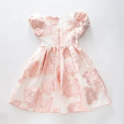 Pink Jacquard Party Dress