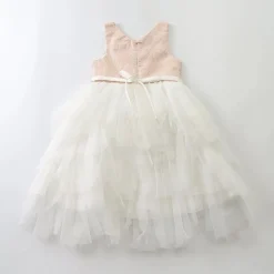 Pink Jacquard Tulle Dress