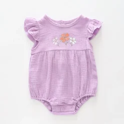 Purple Cheesecloth Bodysuit