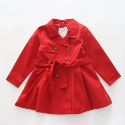 Racing Red, Junior Girls Trench Coat