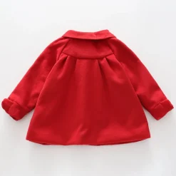 Red Bow Swing Coat - Toddler Girl