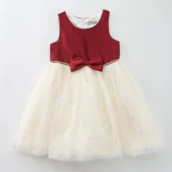 Red Pearls Tulle Dress