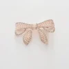 Rose Gold Bow Hair Clip with Pearl and Diamante Detailing
