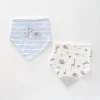 Safari Blues 2pc Bandana Bib Set