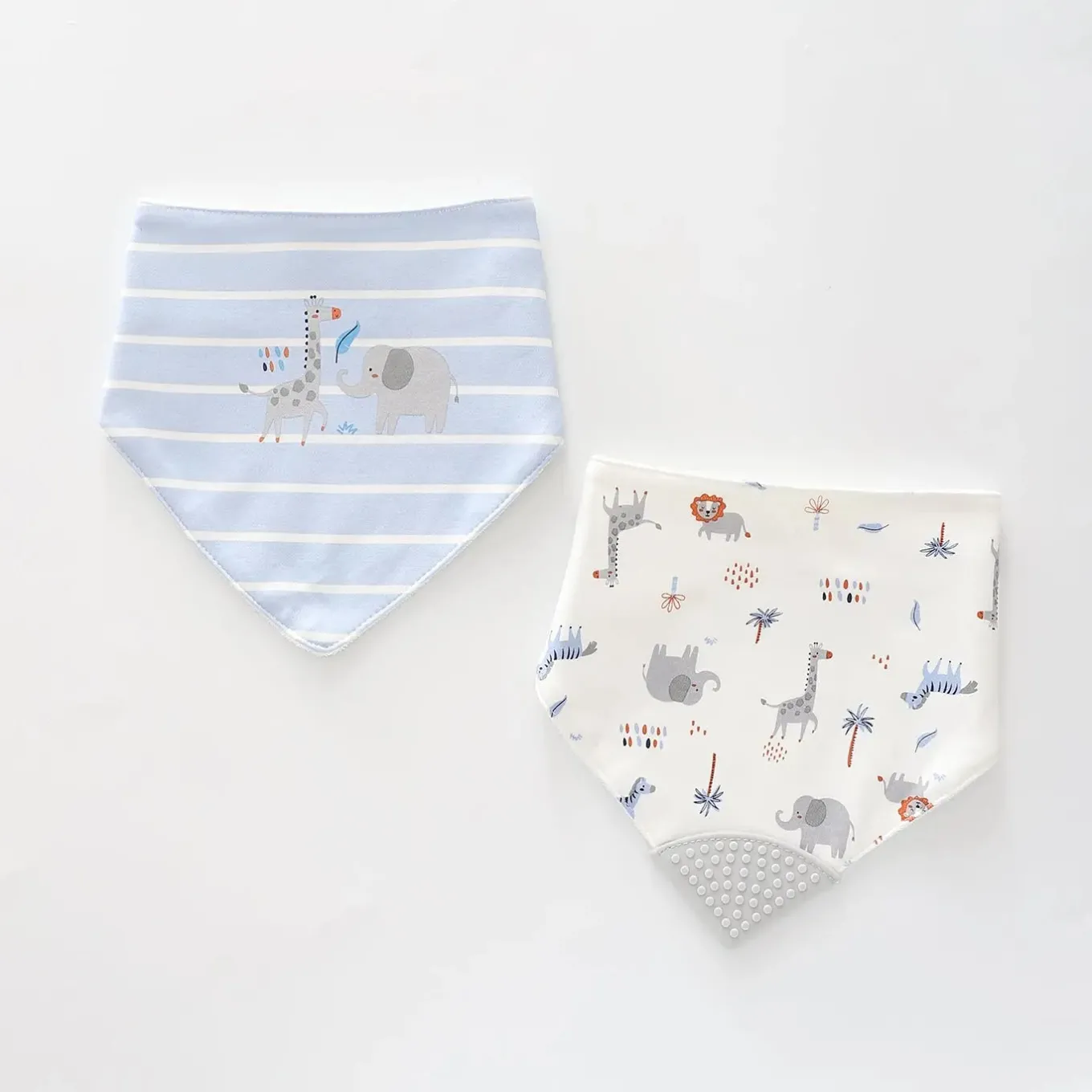 Safari Blues 2pc Bandana Bib Set