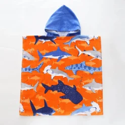Shark Tale Kids Poncho Towel