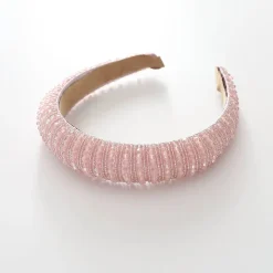 Soft Pink Beaded Headband