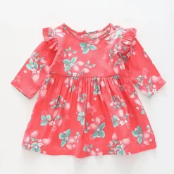 Strawberry Print Baby Girls' Dress