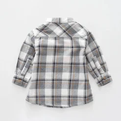 Tan Plaid, Infant Boys Button Down Shirt
