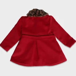 Tiffany Red Jacket with Faux Fur Collar - Toddler Girl