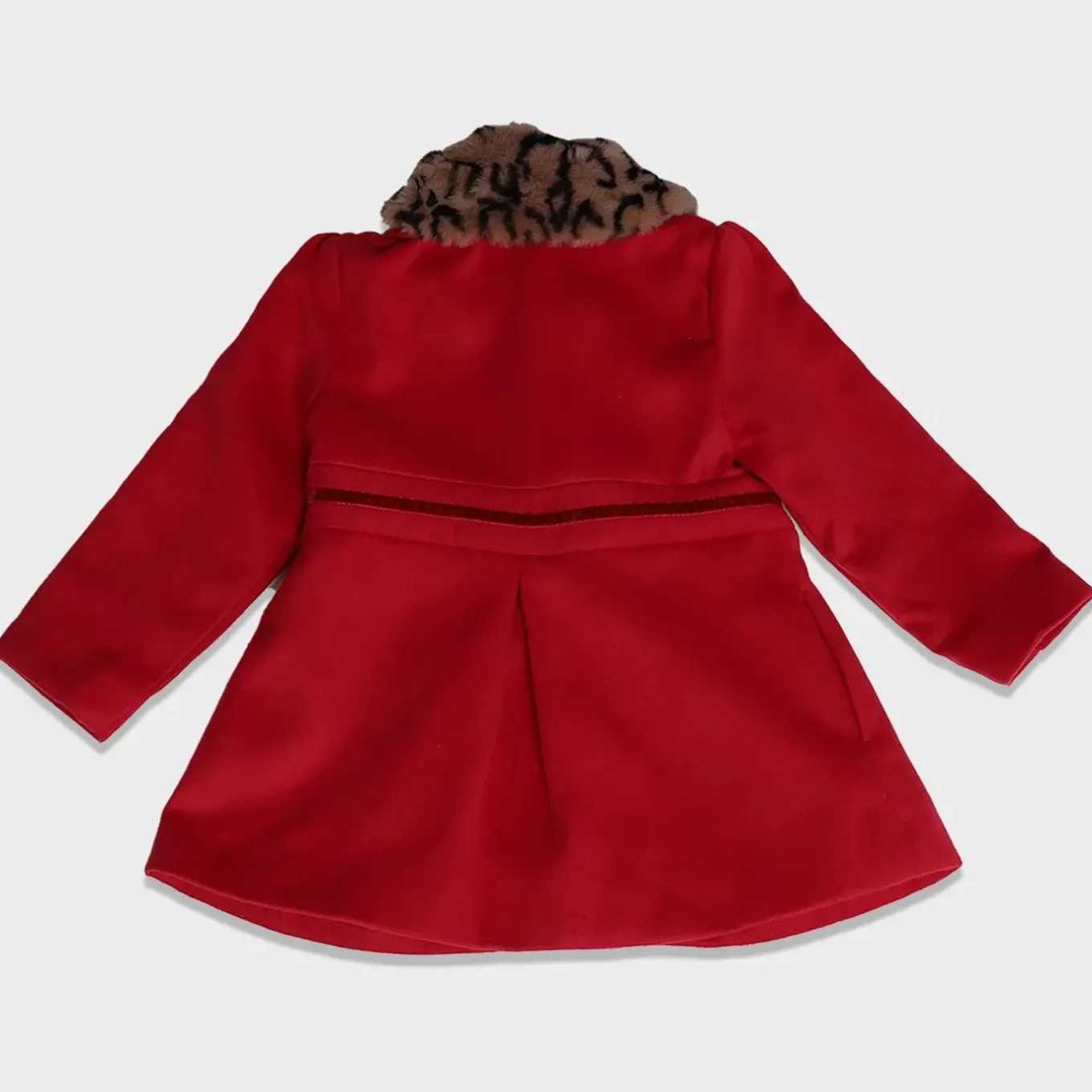Tiffany Red Jacket with Faux Fur Collar - Toddler Girl