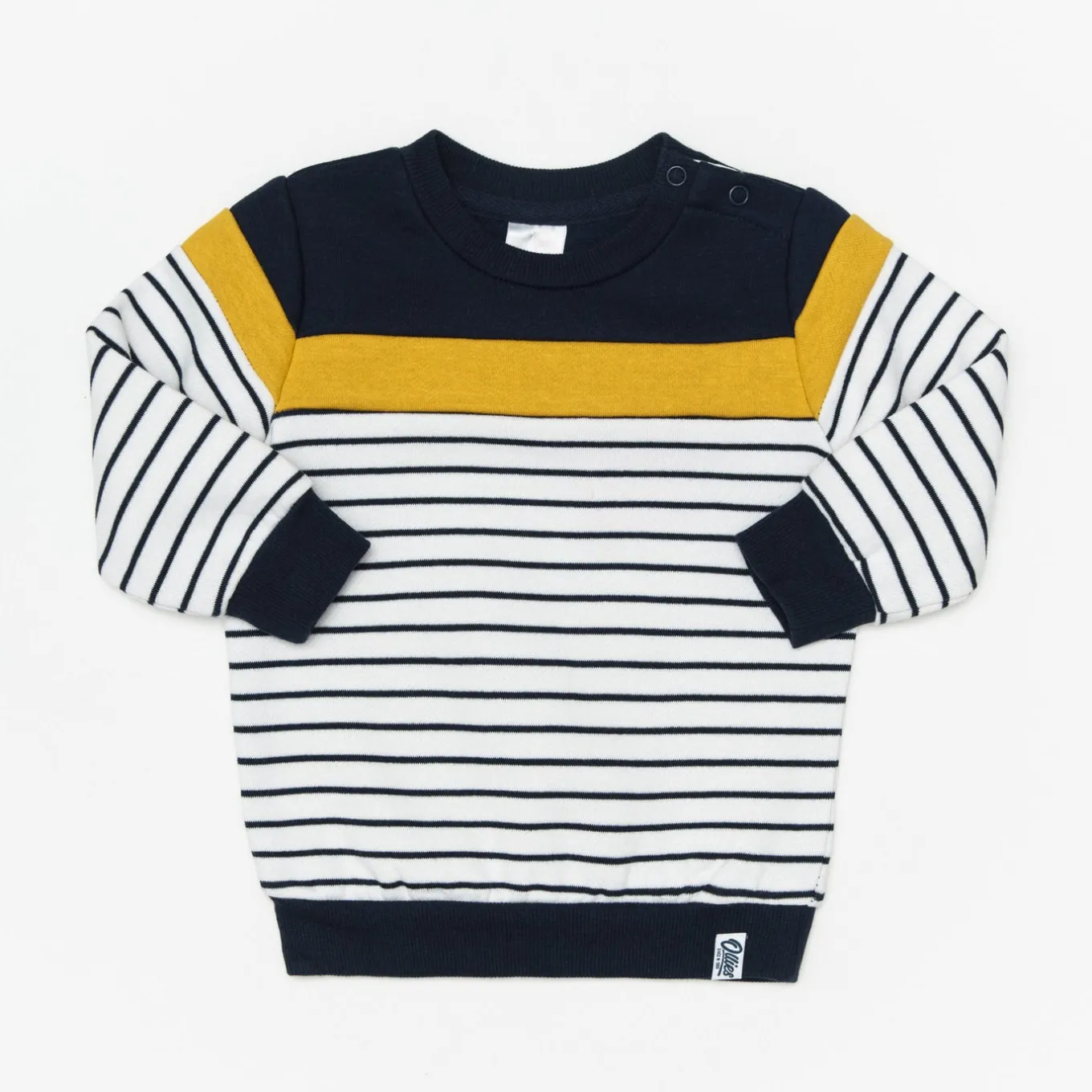 Varsity Kid Navy Striped Sweater Top - Toddler Boy