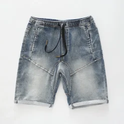 Washed Denim Shorts