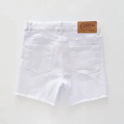 White Denim Shorts